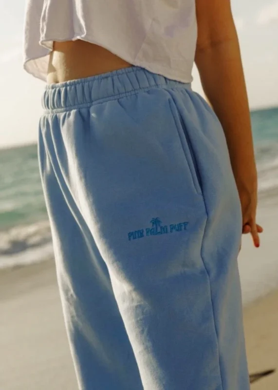pink palm puff sweatpant