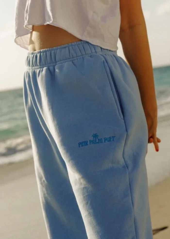 pink palm puff sweatpant