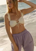 pink palm puff sweatpant